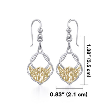 Celtic Knot Silver and Gold Vermeil Earrings MER1901 - Jewelry